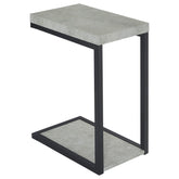 Beck Engineered Wood C-Shape Sofa Side Table Antique Nutmeg